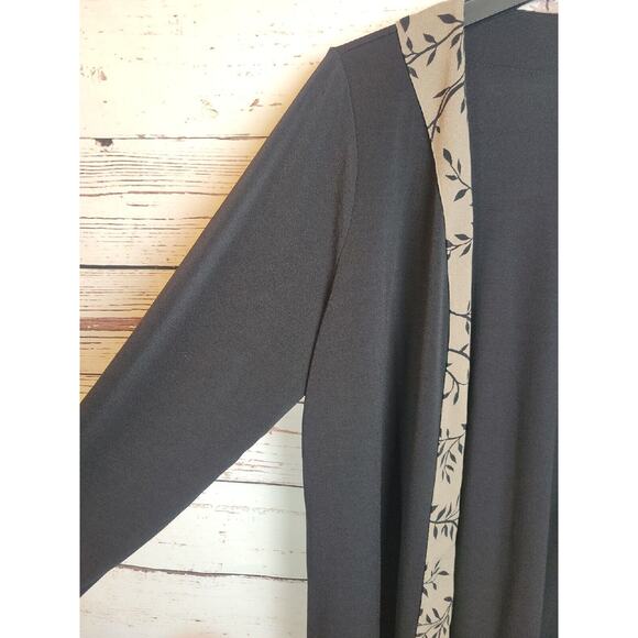 CJ Banks Black Open Front Soft Slinky Long Sleeve Blazer Jacket Women's Size X - Picture 7 of 10